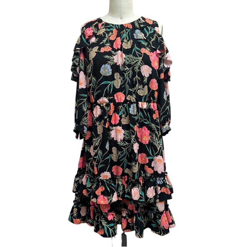 Kate Spade Cold Shoulder Blossom Floral Dress - Picture 2 of 9